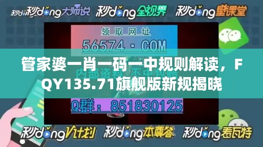 管家婆一肖一码一中规则解读，FQY135.71旗舰版新规揭晓