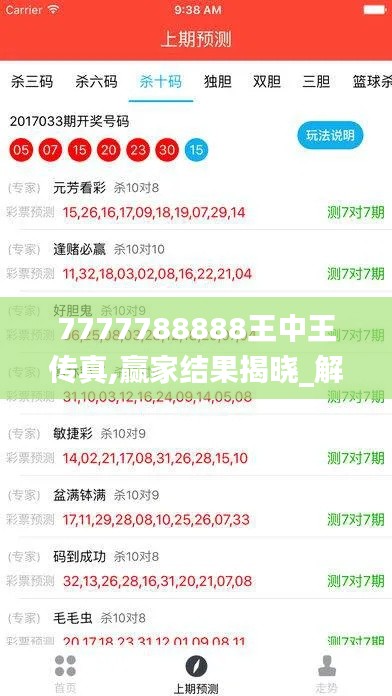 7777788888王中王传真,赢家结果揭晓_解放版DPF269.42