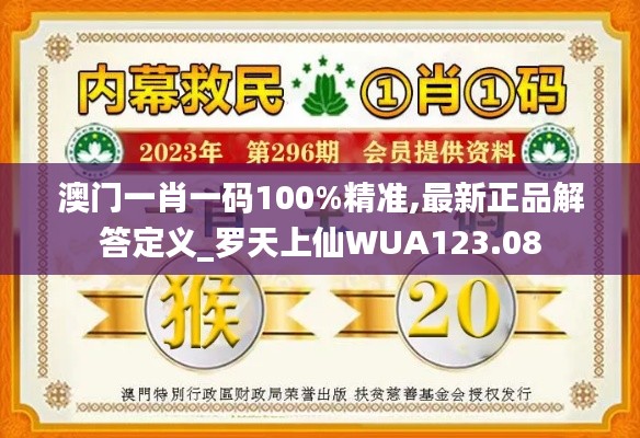 澳门一肖一码100%精准,最新正品解答定义_罗天上仙WUA123.08