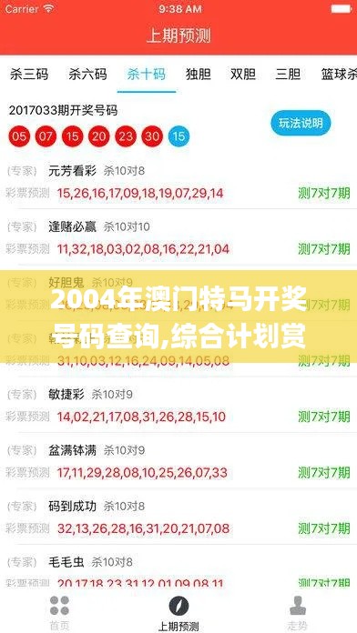 2004年澳门特马开奖号码查询,综合计划赏析_普虚境OGN888.64