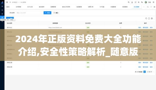 2024年正版资料免费大全功能介绍,安全性策略解析_随意版KCB959.36