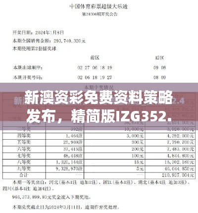 新澳资彩免费资料策略发布，精简版IZG352.14资源指南