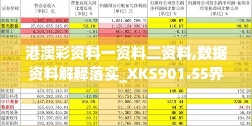 港澳彩资料一资料二资料,数据资料解释落实_XKS901.55界神