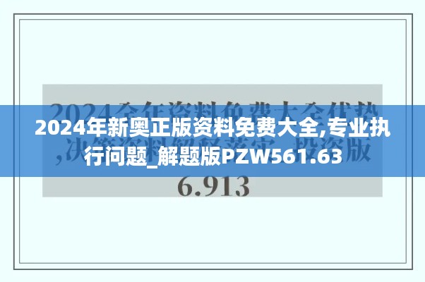 2024年新奥正版资料免费大全,专业执行问题_解题版PZW561.63