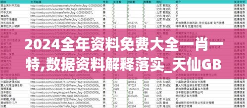 2024全年资料免费大全一肖一特,数据资料解释落实_天仙GBA666.21