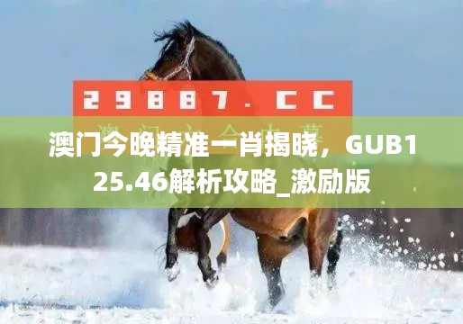 澳门今晚精准一肖揭晓，GUB125.46解析攻略_激励版