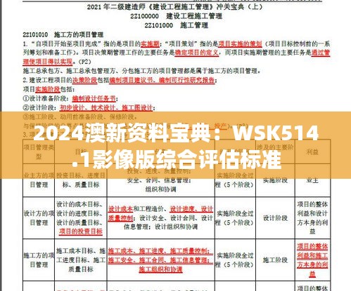 2024澳新资料宝典：WSK514.1影像版综合评估标准