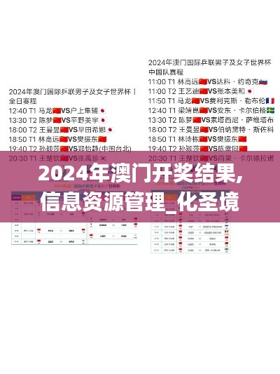 2024年澳门开奖结果,信息资源管理_化圣境XWN374.74