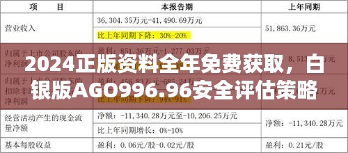 2024正版资料全年免费获取，白银版AGO996.96安全评估策略一览