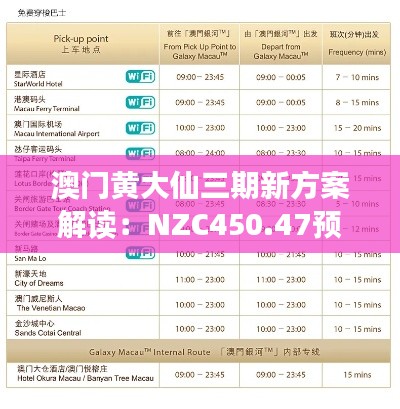 澳门黄大仙三期新方案解读：NZC450.47预备版前瞻