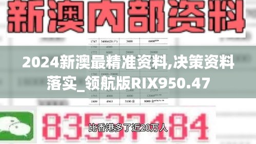 2024新澳最精准资料,决策资料落实_领航版RIX950.47