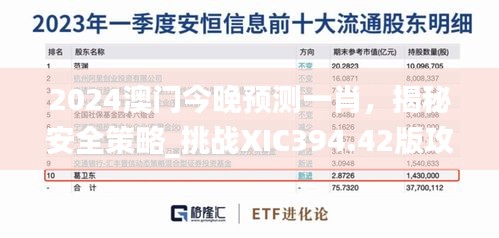 2024澳门今晚预测一肖，揭秘安全策略_挑战XIC394.42版攻略