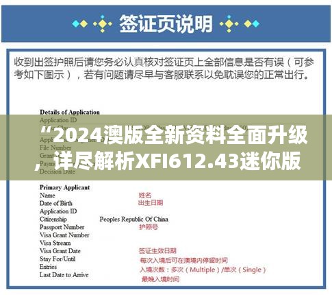 “2024澳版全新资料全面升级，详尽解析XFI612.43迷你版指南”