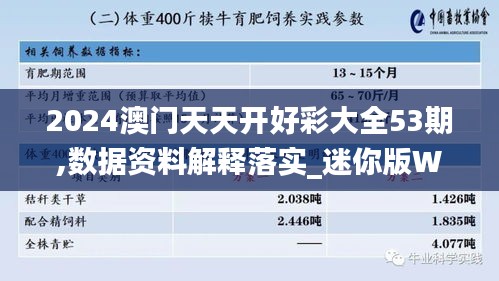 2024澳门天天开好彩大全53期,数据资料解释落实_迷你版WGM890.22