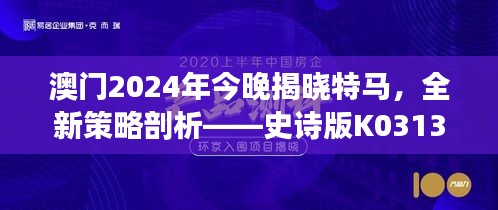 澳门2024年今晚揭晓特马，全新策略剖析——史诗版K0313.19解读