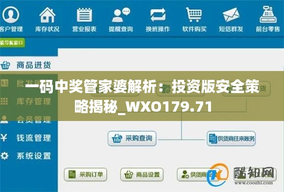 一码中奖管家婆解析：投资版安全策略揭秘_WXO179.71