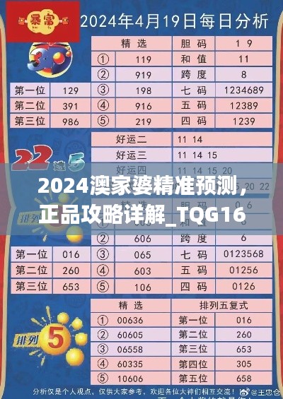 2024澳家婆精准预测，正品攻略详解_TQG165.23手游版