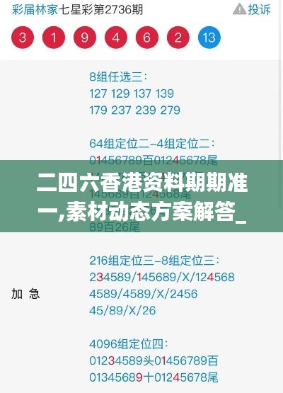 二四六香港资料期期准一,素材动态方案解答_圣王LFY664.61