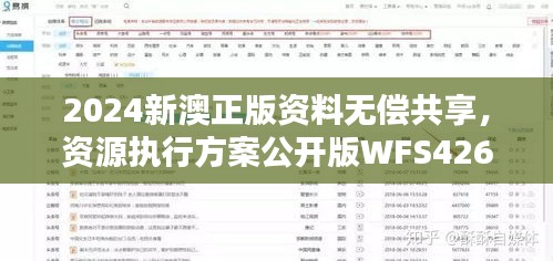 2024新澳正版资料无偿共享，资源执行方案公开版WFS426.3