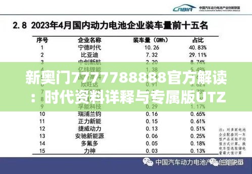 新奥门7777788888官方解读：时代资料详释与专属版UTZ985.17