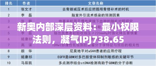 新奥内部深层资料：最小权限法则，凝气IPJ738.65