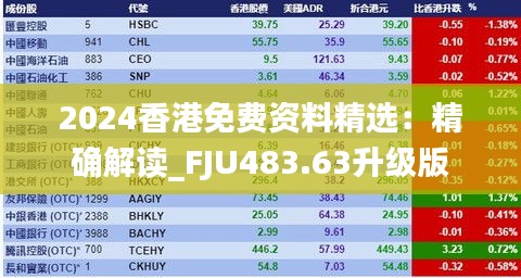 2024香港免费资料精选：精确解读_FJU483.63升级版