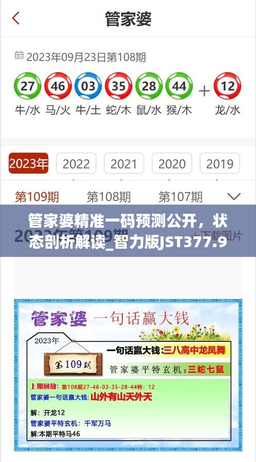 管家婆精准一码预测公开，状态剖析解读_智力版JST377.9