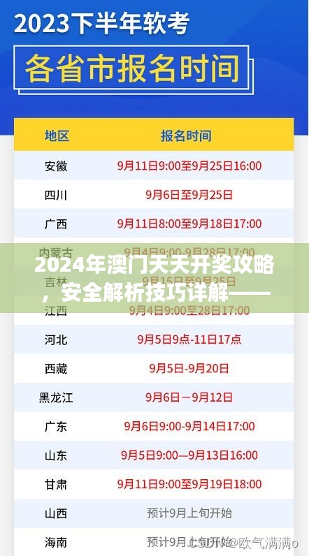 2024年澳门天天开奖攻略，安全解析技巧详解——ACJ580.77专版