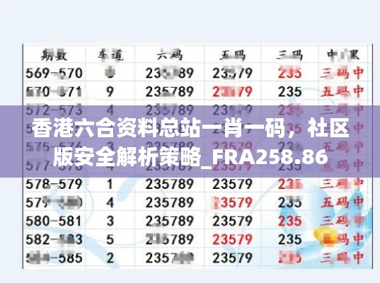 香港六合资料总站一肖一码，社区版安全解析策略_FRA258.86