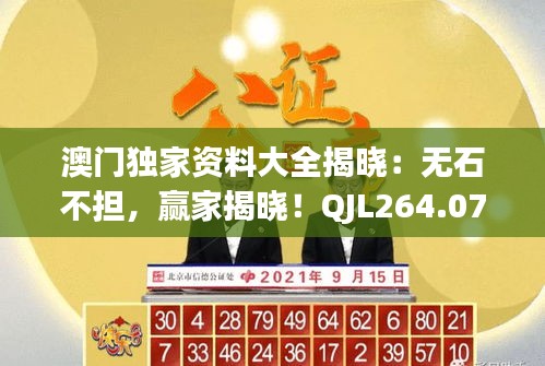 澳门独家资料大全揭晓：无石不担，赢家揭晓！QJL264.07版个人版