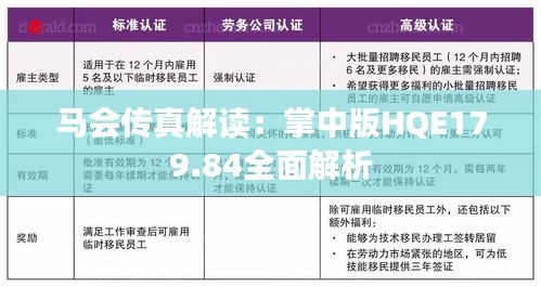 马会传真解读：掌中版HQE179.84全面解析