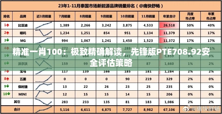 精准一肖100：极致精确解读，先锋版PTE708.92安全评估策略