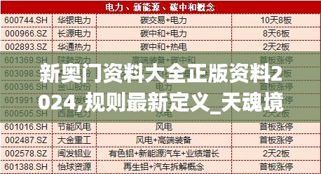 新奥门资料大全正版资料2024,规则最新定义_天魂境WLR620.09