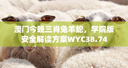 澳门今晚三肖兔羊蛇，学院版安全解读方案WYC38.74