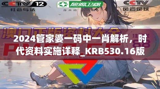 2024管家婆一码中一肖解析，时代资料实施详释_KRB530.16版