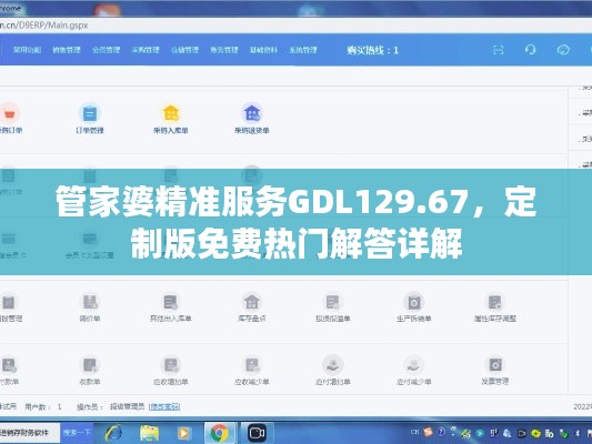 管家婆精准服务GDL129.67，定制版免费热门解答详解