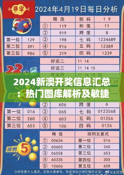 2024新澳开奖信息汇总：热门图库解析及敏捷QAD89.84版详解