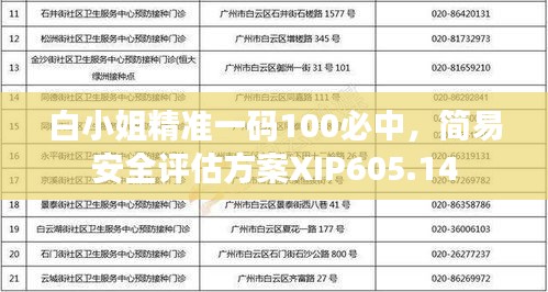 白小姐精准一码100必中，简易安全评估方案XIP605.14