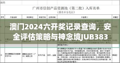 澳门2024六开奖记录查询，安全评估策略与神念境JUB383.51