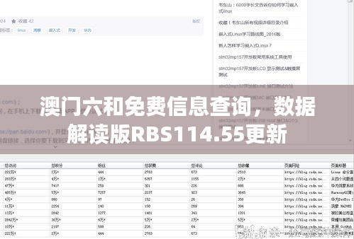 澳门六和免费信息查询，数据解读版RBS114.55更新