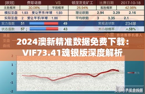 2024澳新精准数据免费下载：VIF73.41魂银版深度解析