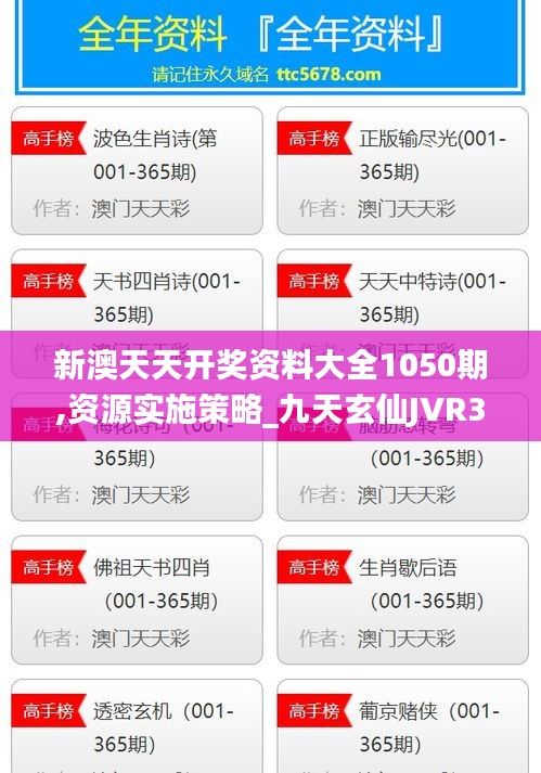 新澳天天开奖资料大全1050期,资源实施策略_九天玄仙JVR347.38