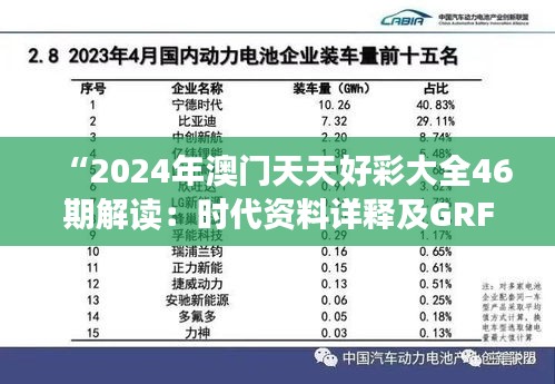 “2024年澳门天天好彩大全46期解读：时代资料详释及GRF715.41动态版”