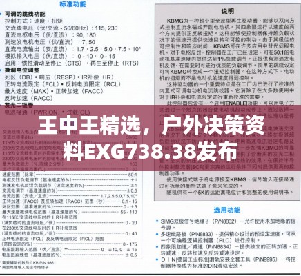 王中王精选，户外决策资料EXG738.38发布