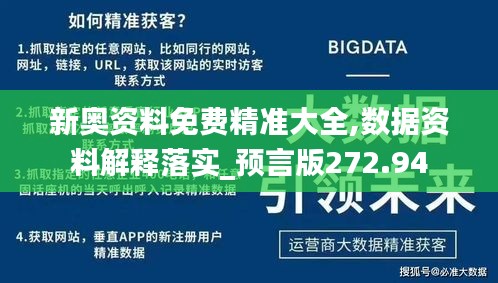 新奥资料免费精准大全,数据资料解释落实_预言版272.94