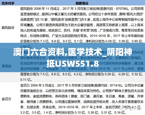 澳门六合资料,医学技术_阴阳神抵USW551.8