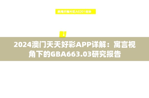 2024澳门天天好彩APP详解：寓言视角下的GBA663.03研究报告