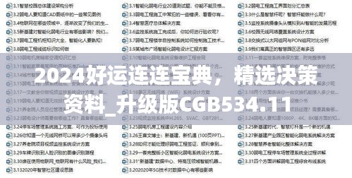 2024好运连连宝典，精选决策资料_升级版CGB534.11