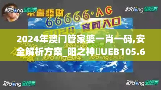 2024年澳门管家婆一肖一码,安全解析方案_阳之神衹UEB105.69