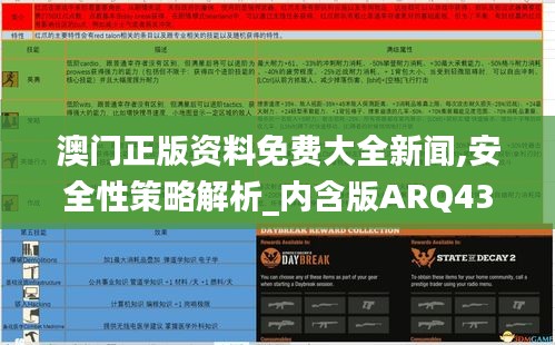 澳门正版资料免费大全新闻,安全性策略解析_内含版ARQ439.3